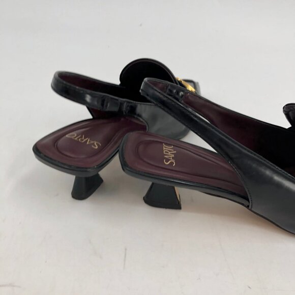 Franco Sarto Black Slingback Loafer Heels | Size 5 - Picture 9 of 11